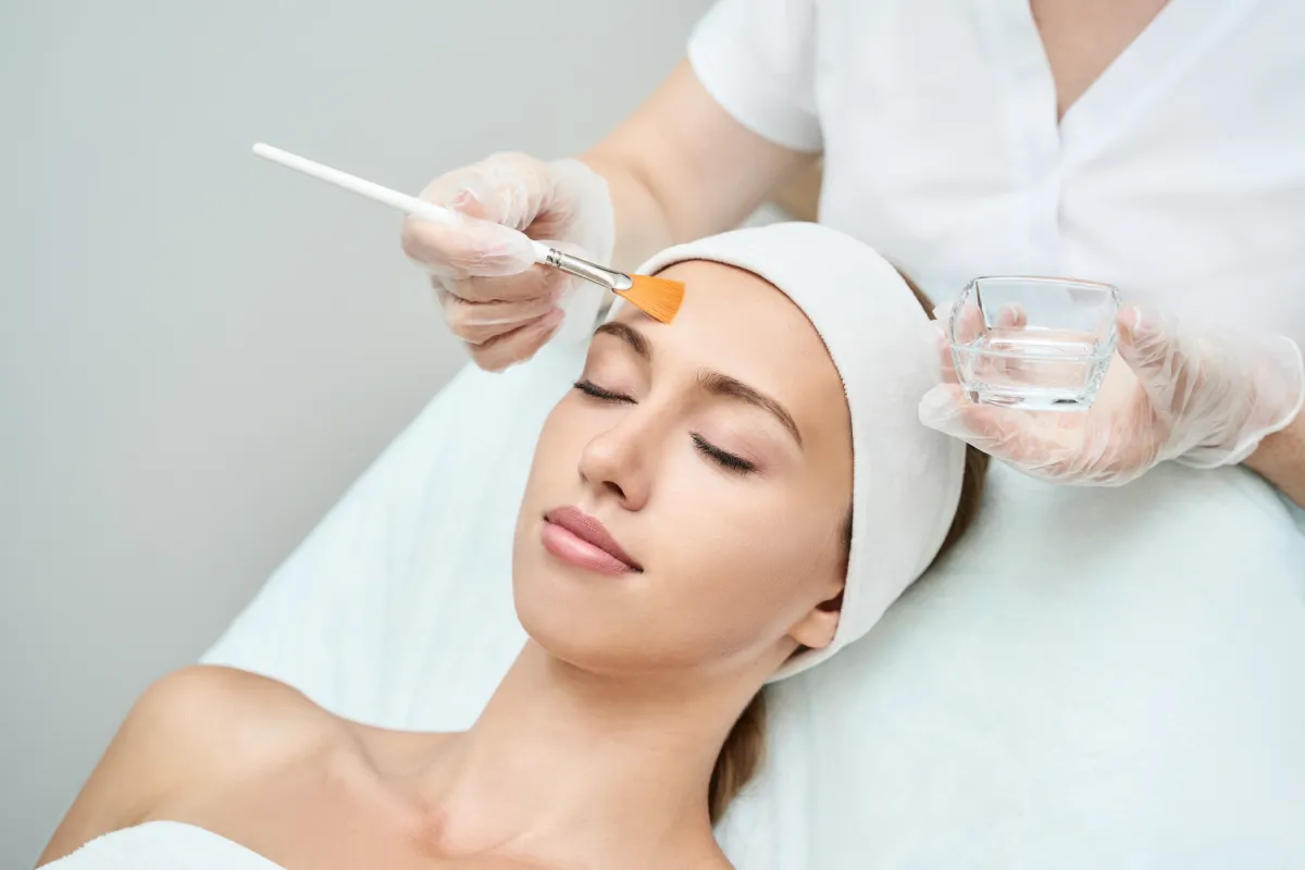 Patient Receiving Chemical Peels at B Beautiful Med Spa in Laguna Hills, CA